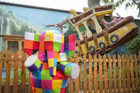 Pictures of Elmer the Patchwork Elephant at Gulliver's Land Milton Keynes